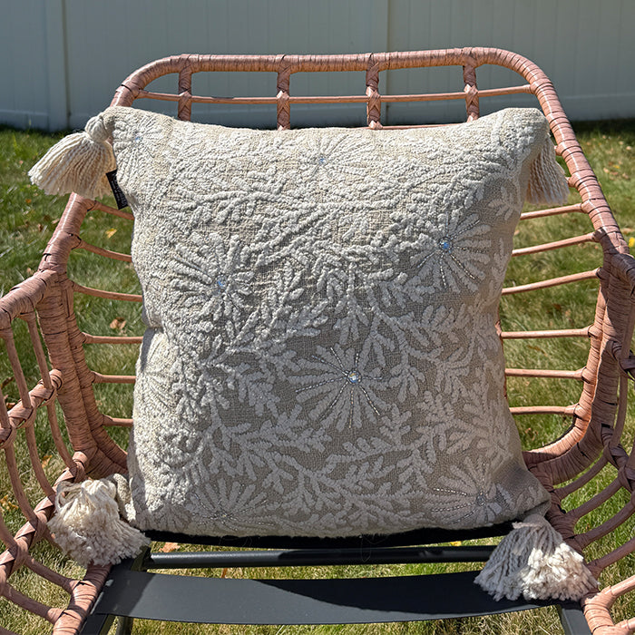 Rustic Bloom - Hand Embroidery Pillow