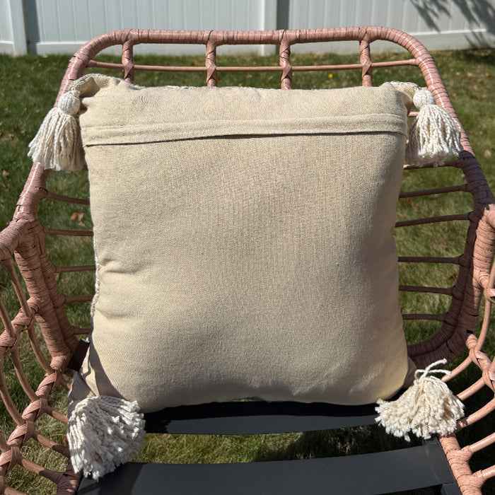 Rustic Bloom - Hand Embroidery Pillow Cover