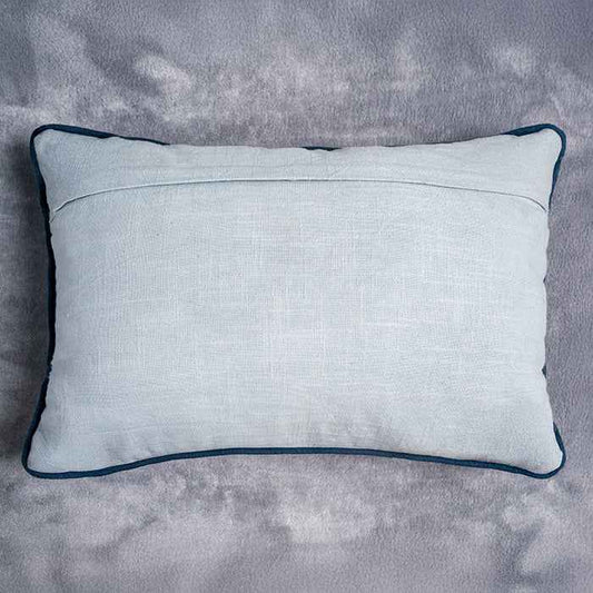 SkyLove – Blue Floral Hand Embroidery Pillow Cover