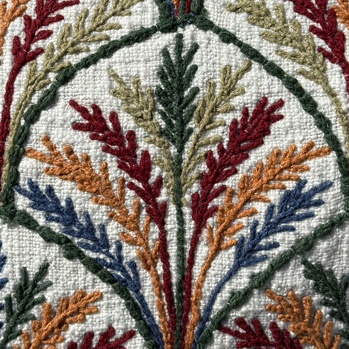 Harvest Grove – Hand Embroidery Tassel Pillow