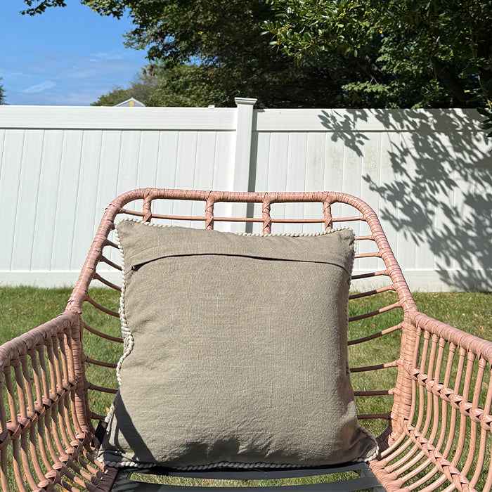 Florence - Grey Hand Embroidery Pillow Cover