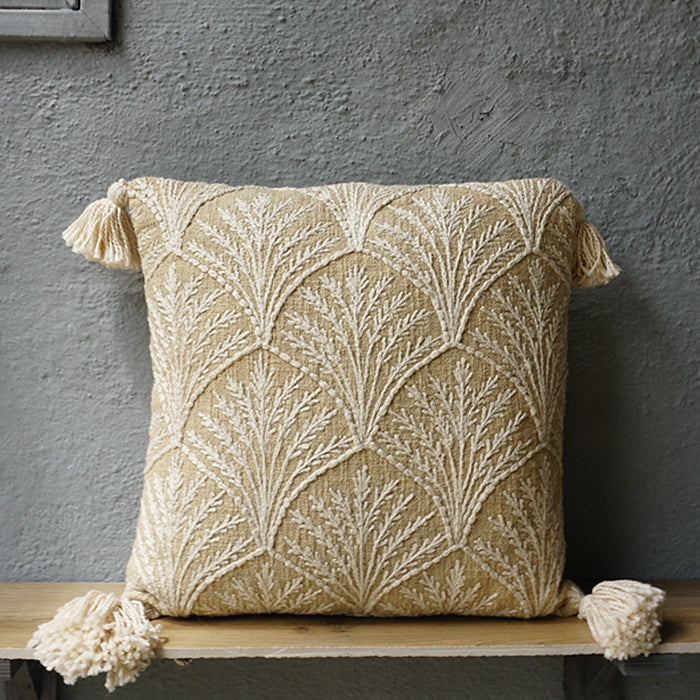 Palm Crest - Hand Embroidery Pillow