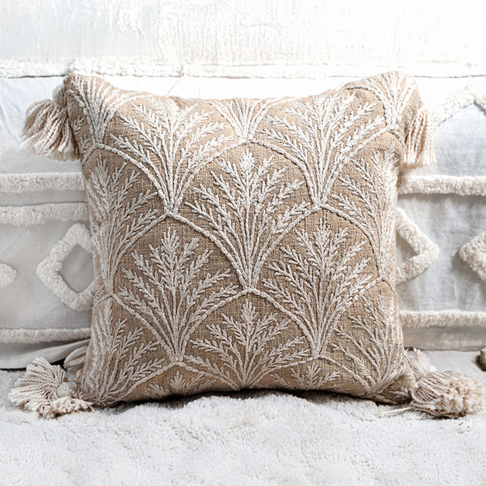 Palm Crest - Hand Embroidery Pillow