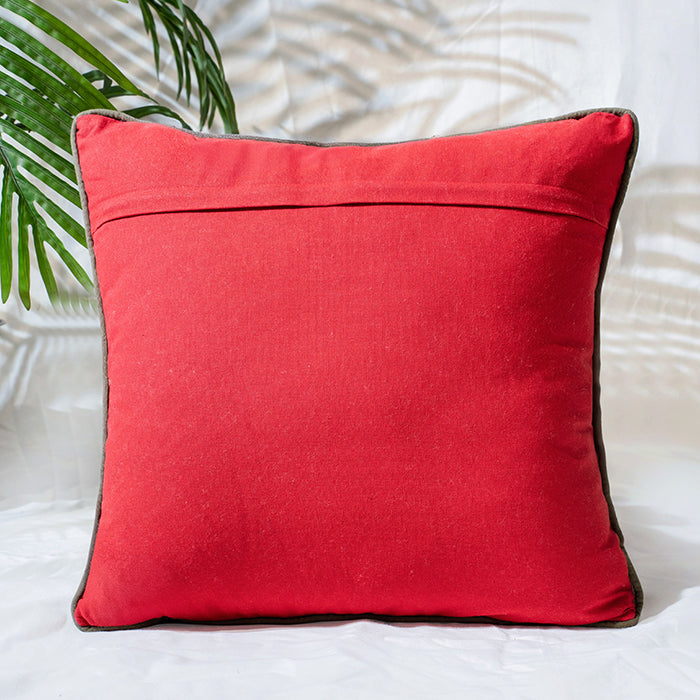 Crimson Petal - Embroidery Pillow