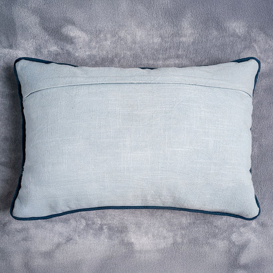 SkyLove – Blue  Floral Hand Embroidery Pillow