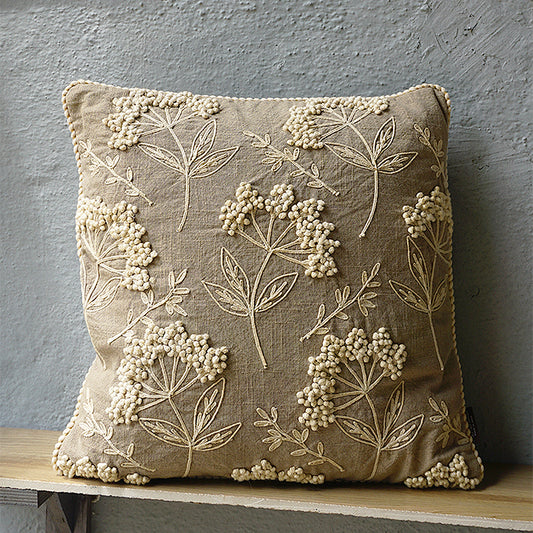 Florence - Grey Hand Embroidery Pillow