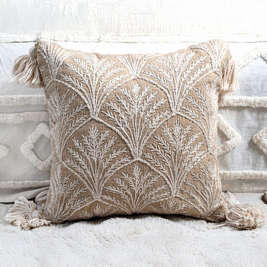 Palm Crest - Hand Embroidery Pillow